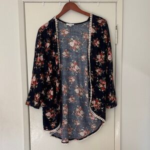 Mauve Floral Knit Top